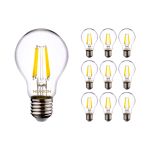 Voordeelpak 10x Noxion Lucent LED E27 Peer Filament Helder 4.5W 470lm - 840 Koel Wit | Vervangt 40W