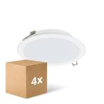 Voordeelpak 4x Philips LED Downlight Lediniare DN065B Meta lWit 12W 1200lm 110D - 830-840-865 CCT | 175mm - Zaagmaat 150mm - IP20