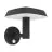 Eglo Wandlamp Dreoli Solar Zwart 8W 970lm - 830 Warm Wit | IP65 - Bewegingssensor