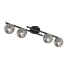 Emibig Plafondlamp Kairo Staal Zwart | Geschikt voor 4x E14 - Max 10W
